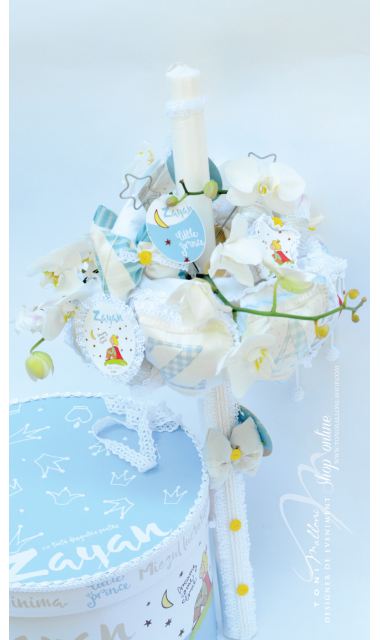 Lumanare de botez cu Micul Print pentru baieti, 65x4 cm, The little Prince 5